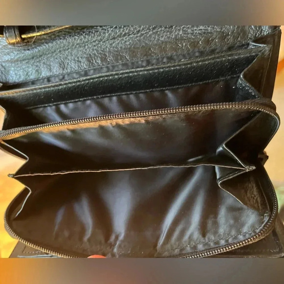 Brighton Crossbody Long Wallet Leather Black and Brown Brighton Heart - Picture 14 of 17